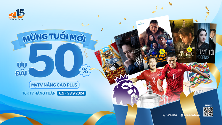 Mừng tuối mới, MyTV ưu đãi 50% gói cước Ứng dụng đa nhà mạng