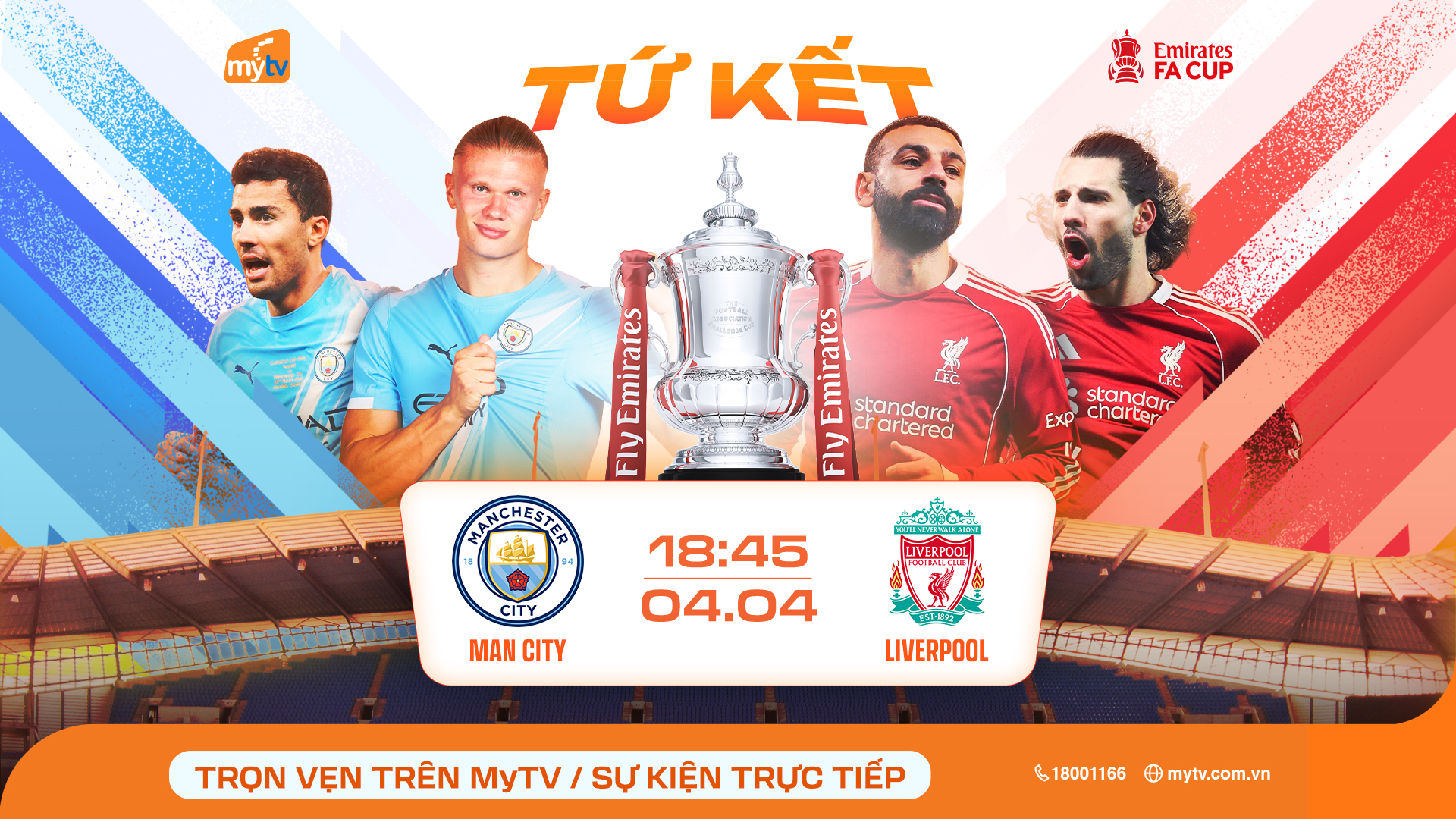 Nhận định Man City vs Liverpool (18h45, 04/04/2026): Siêu đại chiến tại Tứ kết FA Cup 25/26