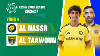 Al Nassr vs Al Taawoun Vòng 4 Roshn Saudi League 2026/27