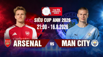 Arsenal vs Manchester City Siêu Cúp Anh 2026