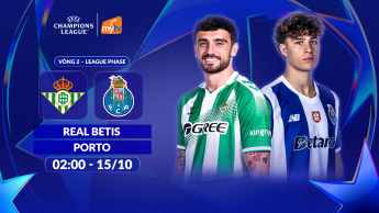Real Betis vs Porto League Phase Vòng 2 UEFA Champions League 2026/27