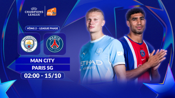 Man City vs Paris SG League Phase Vòng 2 UEFA Champions League 2026/27