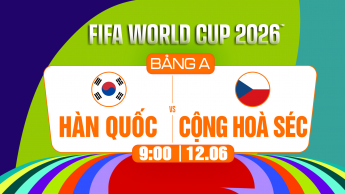 Hàn Quốc vs CH Séc Bảng A FIFA World Cup 2026