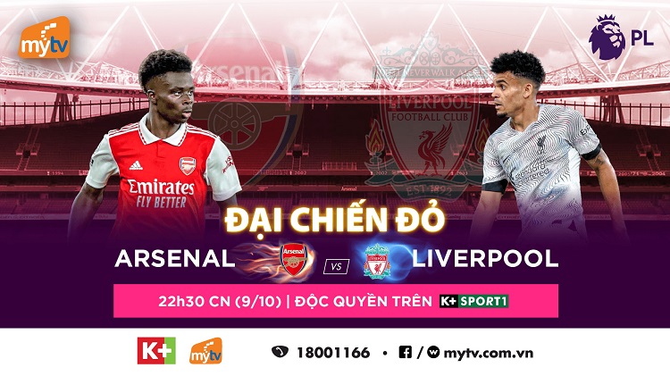 Cuộc chiến Arsenal – Liverpool “hâm nóng” thể thao cuối tuần trên MyTV