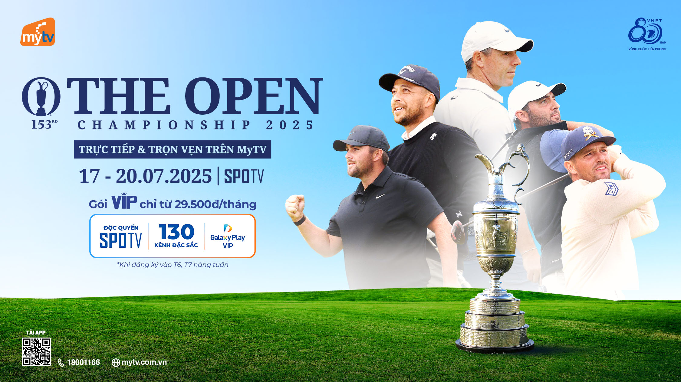 Thưởng thức trọn vẹn The Open Championship 2025 – Giải golf danh giá nhất thế giới trên truyền hình MyTV