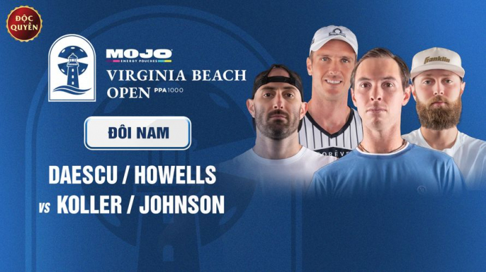 Daescu / Howells vs Koller / Johnson - PPA Virginia Beach Open - Vòng 16