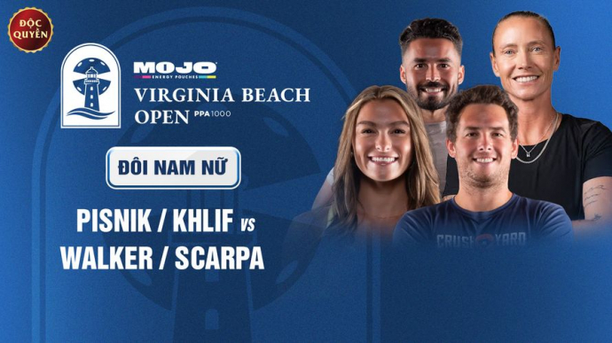 Pisnik / Khlif vs Walker / Scarpa - PPA Virginia Beach Open - Vòng 16